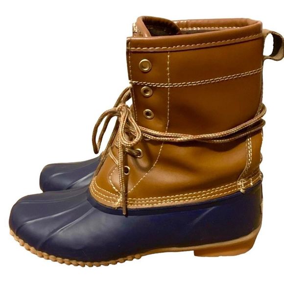 New Khombu Premium Leather & Rubber Winter Lace Up Ankle Duck Boots Size 5 - Picture 3 of 15